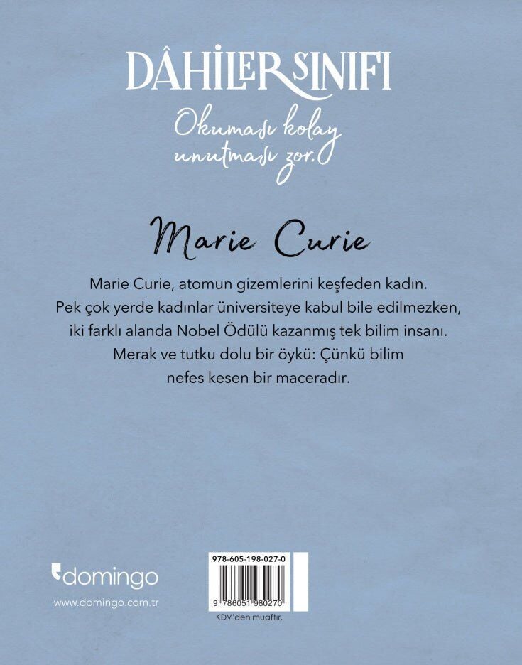 Dâhiler Sınıfı - Marie Curie: Atom Kadın