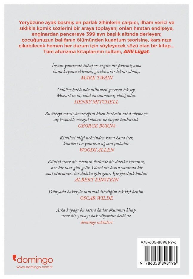 Afili Lügat- Bir Aforizma Kitabı